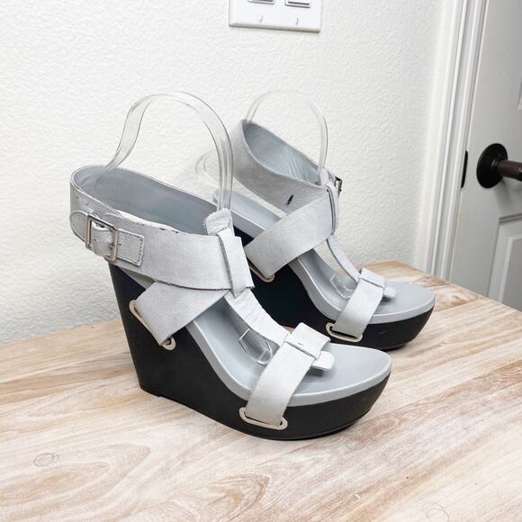 United nude leather adjustable abstract leather heels wedge size 38 - Picture 7 of 12